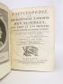 DIDEROT : Encyclopédie, ou Dictionnaire raisonné des Sciences, des Arts et des Métiers, par une société de gens de lettres - Edition-Originale.com