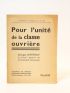 DIMITROV : Pour l'unité de la classe ouvrière - Erste Ausgabe - Edition-Originale.com