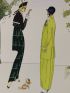DOEUILLET : La Matinée de printemps. Costumes tailleur de Doucet (pl.36, La Gazette du Bon ton, 1914 n°4) - Prima edizione - Edition-Originale.com