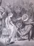 Charles Perrault, Contes, Cendrillon essayant la pantoufle de vair. Gravure originale sur bois de fil, tirée sur Vélin fort - First edition - Edition-Originale.com