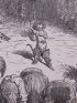 Charles Perrault, Contes, Les Paysans se prosternant devant le Chat botté. Gravure originale sur bois de fil, tirée sur Vélin fort - First edition - Edition-Originale.com