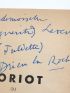 DRIEU LA ROCHELLE : Doriot ou la Vie d'un Ouvrier français - Autographe, Edition Originale - Edition-Originale.com