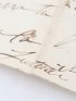 DROUET : Lettre d'amour autographe inédite signée adressée à son amant Victor Hugo, le lendemain de sa plaidoierie défendant son fils Charles - Libro autografato, Prima edizione - Edition-Originale.com