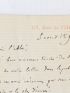 DRUMONT : Lettre autographe signée d'Edouard Drumont 