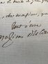 DU CAMP : Lettre autographe signée portrait du Baron de Cormenin - Autographe - Edition-Originale.com