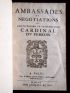 DU PERRON : Ambassades et negociations de l'illustrissime et révérendissime Cardinal Du Perron - First edition - Edition-Originale.com