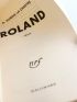 DUBOIS LA CHARTRE : Roland - Erste Ausgabe - Edition-Originale.com