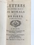 DUGUET : Lettres sur divers sujets de morale et de pieté - First edition - Edition-Originale.com