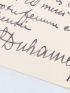 DUHAMEL : Carte de visite autographe à en-tête de la l'Académie française à propos de son ouvrage Civilisation, prix Goncourt 1918 - Signiert, Erste Ausgabe - Edition-Originale.com