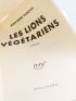 DUNOYER : Les lions végétariens - First edition - Edition-Originale.com