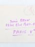 DURRELL : Amusante carte de visite autographe signée de Lawrence Durrell adressée à son amante Jani Brun : 