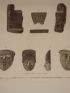 DESCRIPTION DE L'EGYPTE.  Collection d'antiques. Figures en pâte de porcelaine, en bois peint, en basalte, Bas-relief en pierre, Masques en terre, en bronze. (ANTIQUITES, volume V, planche 69) - First edition - Edition-Originale.com