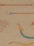 DESCRIPTION DE L'EGYPTE.  Thèbes. Bybân el Molouk. Enseignes, armes et instruments peints dans le cinquième tombeau des rois à l'est. (ANTIQUITES, volume II, planche 88) - Edition Originale - Edition-Originale.com