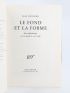 DUTOURD : Le fond et la forme I & II - Autographe, Edition Originale - Edition-Originale.com