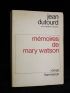DUTOURD : Mémoires de Mary Watson - Signed book, First edition - Edition-Originale.com