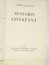 FABRE-LUCE : Benjamin Constant - Prima edizione - Edition-Originale.com