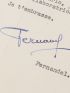FERNANDEL : Lettre dactylographiée et signée à son grand ami et biographe Carlo Rim à propos de sa filmographie et d'un article écrit par Alice Rim, la femme de Carlo, que Fernandel n'a toujours pas 
