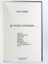 FERRE : Je vous attends... - Signed book, First edition - Edition-Originale.com