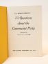 FOSTER : 23 questions about the Communist party - Prima edizione - Edition-Originale.com