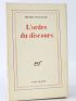 FOUCAULT : L'ordre du discours. Leçon inaugurale au Collège de France prononcée le 2 décembre 1970 - Prima edizione - Edition-Originale.com