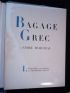 FRAIGNEAU : Bagage grec - Edition Originale - Edition-Originale.com