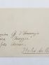 FRAIGNEAU : Lettre autographe signée adressée à Gabriele d'Annunzio : 