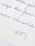 FRENAUD : Lettre autographe datée et signée à Georges Raillard: 