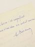 FRENAUD : Lettre autographe signée à Georges Raillard sur sa poésie - Signed book, First edition - Edition-Originale.com