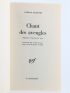 FUENTES : Chant des Aveugles - Autographe, Edition Originale - Edition-Originale.com