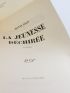 GALZY : La jeunesse déchirée - Prima edizione - Edition-Originale.com
