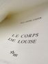 GARDAIR : Le corps de Louise - Signiert, Erste Ausgabe - Edition-Originale.com