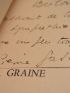 GASCAR : La graine - Autographe, Edition Originale - Edition-Originale.com
