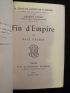 GAULOT : Fin d'empire - Signed book, First edition - Edition-Originale.com