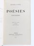 GAUTIER : Poésies nouvelles. Emaux et Camées. - Théâtre. - Poésies diverses - First edition - Edition-Originale.com