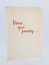 GERALDY : Vous qui passez... - Signed book, First edition - Edition-Originale.com