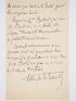GILLES DE LA TOURETTE : Lettre autographe signée annonçant la mort d'Alphonse Daudet : 