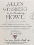 GINSBERG : Howl - Libro autografato - Edition-Originale.com