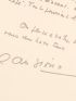 GIONO : Lettre autographe signée adressée à Roland (Laudenbach) à propos d'un texte qu'il doit donner à la revue Opéra dirigée également par Roger Nimier : 