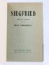 GIRAUDOUX : Siegfried - First edition - Edition-Originale.com
