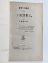 GOETHE : Etudes sur Goethe - First edition - Edition-Originale.com