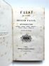 GOETHE : Faust suivi du Second Faust. Choix de ballades et poésies de Goëthe - Schiller - Burger - Klopstock - Schubart - Koerner - Uhland, etc - Edition Originale - Edition-Originale.com