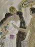 Le Parfum Nouveau. Robes et manteau doublé, en tissus de Vaugeois et Binot.  (La Gazette du Bon ton, n°2. Année 1924-1925 - Planche 16: ) - First edition - Edition-Originale.com