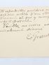 GRASSET : Carte-lettre autographe signée au peintre Bellery Desfontaines à propos d'un lustre qu'il a composé : 