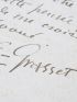 GRASSET : Lettre autographe datée et signée adressée au peintre Bellery Desfontaines concernant son intérêt critique pour les Arts appliqués et l'Art Décoratif : 