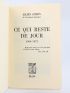 GREEN : Ce qui reste de jour 1966-1972 - Signed book, First edition - Edition-Originale.com