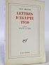 GRENIER : Lettres d'Egypte 1950 suivies d'Un été au Liban - First edition - Edition-Originale.com