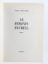 GROULT : Le Féminin pluriel - Edition Originale - Edition-Originale.com