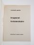 GUERIN : Fragment testamentaire - Signed book, First edition - Edition-Originale.com