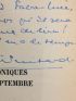 GUITARD : Chroniques de Septembre - Autographe, Edition Originale - Edition-Originale.com