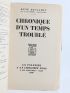 GUITRY : Chronique d'un Temps troublé - Signiert, Erste Ausgabe - Edition-Originale.com